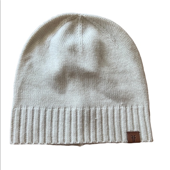 Frye Accessories - FRYE Beige Beanie Hat